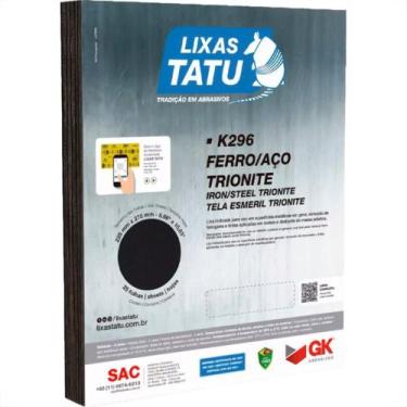 Imagem de Lixa Ferro Tatu 80 - Pacote Com 25 Folhas - Kit C/25 Folhas