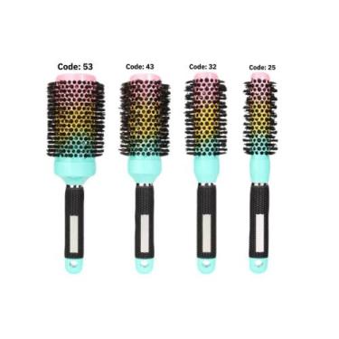 Imagem de Escova Profissional Cabelo Térmica Cerdas ceramica Javali Nylon gradie