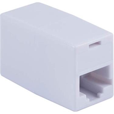 Imagem de Power Gear Acoplador de rede em linha, conecta cabos Ethernet RJ45 a modems, roteadores, hubs, CAT5, CAT5E, branco, 76750, 1 pacote
