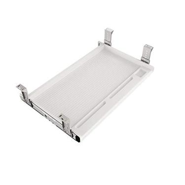 Imagem de FRMSAET Acessórios para móveis de escritório, gaveta, sob a mesa, bandeja multiuso com suporte de altura ajustável - para organizar teclado, ferramentas, lápis, borracha (grande, cinza)