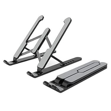 Imagem de Suporte Ajustável para Notebook e Tablet, Portátil, Dobrável, Base Ventilada, Antiderrapante