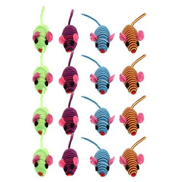 Imagem de Totority Brinquedo de rato com faixa de borracha para gatos, brinquedos engraçados para animais de estimação, rato, corda elástica para animais de estimação, brinquedo para brincar de gato, adereço