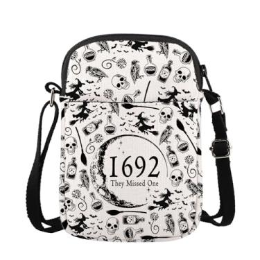 Imagem de JXGZSO Bolsa tiracolo Halloween Salem Witch 1692 They Missed One Crossbody Bag Witch Vibes Gift Witch Lovers Gift, Missed One Cb
