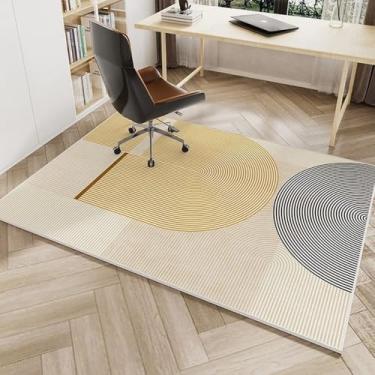 Imagem de Listrado Creme Carpete Bege Marrom Decoração de Sala de Estar Tapetes Luxo Minimalista Tapetes Fácil de Limpar Conforto Tapetes de Quarto, YHT142, M, 200X250CM