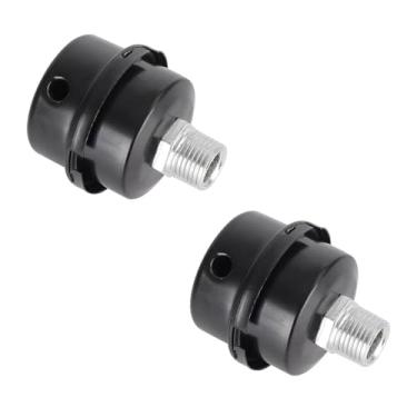 Imagem de Compressor de ar peças de metal compressor de ar filtro de admissão silenciador de ruído silenciador rosca 1/5.1 cm, 2 peças
