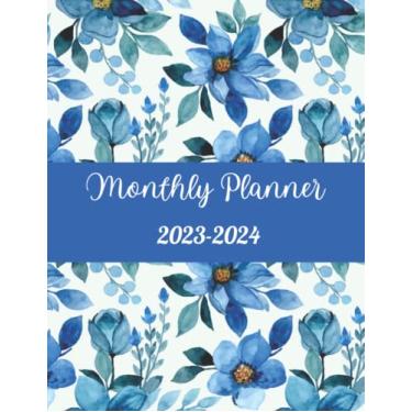 Imagem de Monthly Planner 2023-2024, Two Year Planner Organizer: Floral Pattern 8.5x11