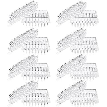 Imagem de Protetores de carpete copos de rodízio pontiagudos de plástico transparente transparente copo rodízio confortável copo de móveis com pontas para sofás, mesas, cadeiras outros móveis (16)