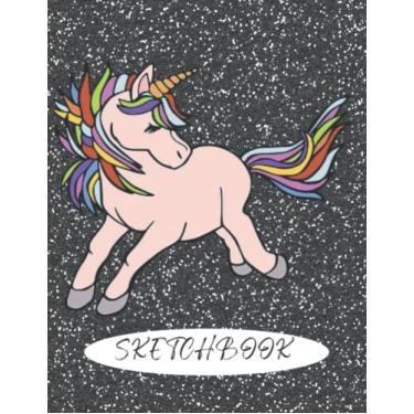 Imagem de Pink Unicorn Sketchbook: 120 Pages Blank Unicorn Notebook For Sketching, Drawing And Doodling.