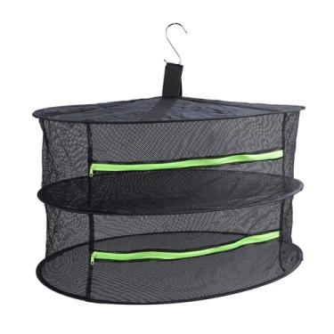 Imagem de Cremalheira de Secagem de Suspensão de Ervas, Rede de Secagem de Cesta de Suspensão de Planta de Barraca que Economiza Espaço para Legumes de Frutas (2 camadas)