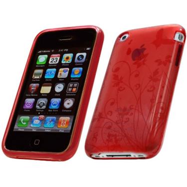 Imagem de Cellet Capa Jelly 2 com design de flor vermelha para Apple iPhone 3G/3GS
