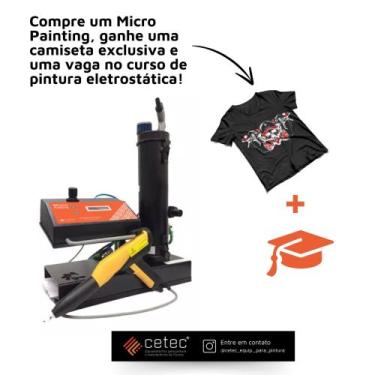 Imagem de Micro Painting COM BASE ergonômica - Pintura Pó Eletrostática hobby - 