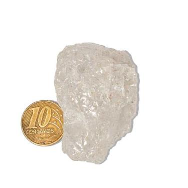 Imagem de 01 Topázio Branco Pedra Bruto Natural 75 a 100g Média 60mm - Cristaisd