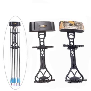 Imagem de FUNTRESS 6 flechas arco aljava liberação rápida suporte universal flecha arco para arco composto (camuflagem)