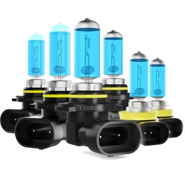 Imagem de DMEPUGI Lâmpadas de farol adequadas para Honda Civic 2006-2013, 9005 9006 Farol alto baixo H11 combo de faróis de neblina, lâmpadas de halogêneo de alto desempenho 5500K super brilhantes, 6 peças