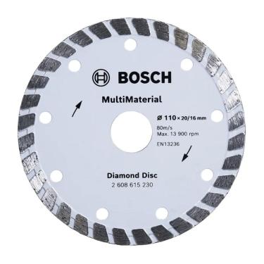 Imagem de Disco Diamantado MultiMaterial Bosch Turbo 110x20/16x8mm