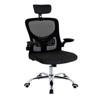 Imagem de Cadeira Ergonômica Office Preta Trabalho Home Office Confortável Ajustável