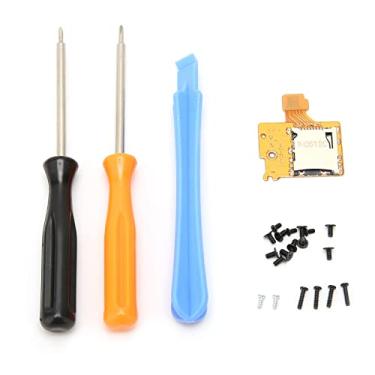 Imagem de Speicherkarten-Ersatzsteckplatzplatine, Sockelplatinen-Konsolen-Komplettset mit Schrauben und Werkzeugen, Micro-SD-Leser für Switch