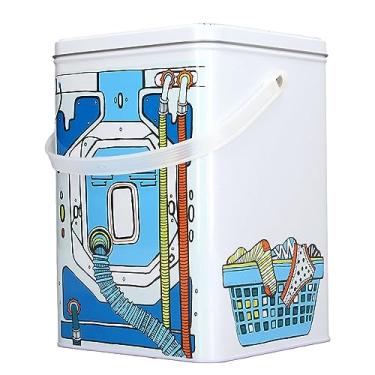 Imagem de Recipiente de Detergente para Lavanderia Em pó, Material de Ferro Resistente Ao Recipiente Em pó Multifuncional Com Tampa para Armazenamento