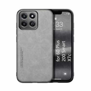 Imagem de Kepuch Silklike Capa para Honor 60 Plus/Honor 200 Smart/Honor X7c - Case Placa de Metal Embutida - Cinza