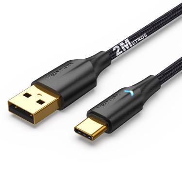 Imagem de Cabo Usb Tipo C Carregamento Turbo 3a Reforçado com Led 2M