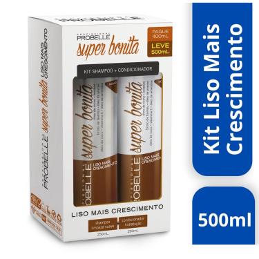 Imagem de KIT SHAMPOO + CONDICIONADOR  LISO MAIS CRESCIMENTO 500ML