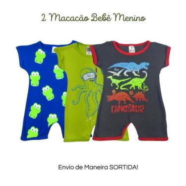 Imagem de Kit 2 Macacão Bebê Masculino Estampados - Bykyko, P
