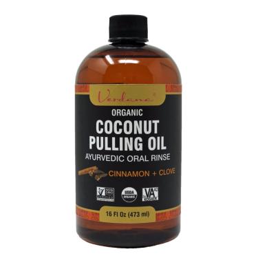 Imagem de Enxaguante bucal para extração de óleo Verdana Organic Coconut 473 ml de canela