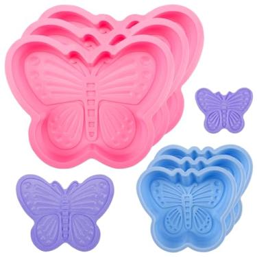 Imagem de Beasea Moldes de sabonete, 6 peças de formas de borboleta de silicone, 3 grandes, 3 mini pequenos moldes de fabricação de sabão para sabão artesanal, faça você mesmo, molde de silicone para fazer