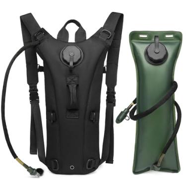 Imagem de Mochila de hidratação com bexiga de água de 3L, pacote de hidratação removível com canudo de vedação, mochila de bexiga de água com alça ajustável para caminhadas, ciclismo, corrida, corrida