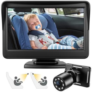 Imagem de Câmera de Carro para Bebê FEISIKE 4.3" HD - Visão Noturna Infravermelh
