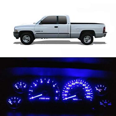 Imagem de WLJH Painel de painel de instrumentos azul indicador de lâmpada LED com soquete para Dodge Ram 1500 2500 3500 1994-2001, pacote com 20