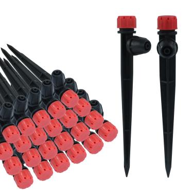 Imagem de Seimneire Emissores de irrigação por gotejamento com trava, gotejadores ajustáveis de 360 graus para tubo de 1/10.2 cm, pulverizador de irrigação para sistema de irrigação de casa de jardim - 50 peças