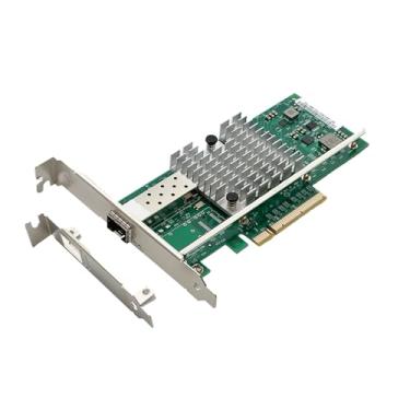 Imagem de XikeStor Placa de rede PCIe de 10 GB com chip Intel X520, adaptador de rede SFP+ de 10 GB, placa PCI Express Gigabit Ethernet para Windows/Ubuntu/Linux/VMware/Freebsd