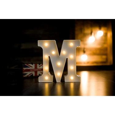 Imagem de LINJIA Ilumine as letras, Logótipo LED LAMP Small Size Plastic letter letter LED letter LAMP Night letter Family Party Bar Wedding Festival Decoration (M)