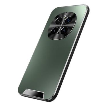 Imagem de HAO RIYLN Capa para Honor Magic 7 Pro/7, proteção de lente de câmera de metal, capa de telefone antiarranhões fina fosca PC traseira minimalista para negócios, verde, 7Pro