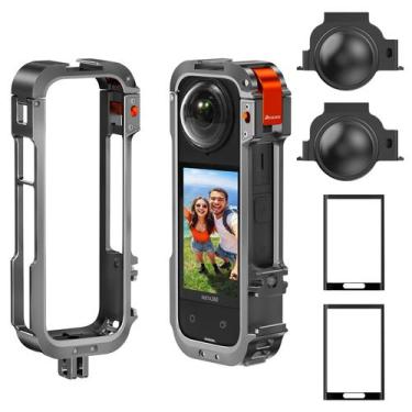 Imagem de Capa protetora AMAZEAR Metal para Insta360 X4 com kit de acessórios