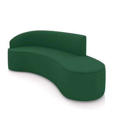 Imagem de Sofá 4 Lugares Orgânico 220 Cm Morgan Veludo Verde D03 - D`rossi