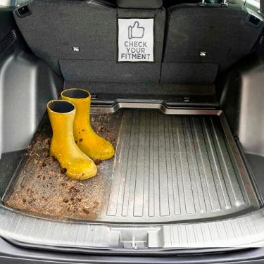Imagem de Forro de carga premium para Honda CR-V (deck inferior) 2023-2024 - 100% de proteção - Tapete de porta-malas de carro de ajuste personalizado - Tapete de carga preto fácil de lavar e para todas as