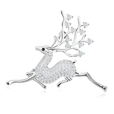 Imagem de Broche de cervo Sika de zircônia cúbica da FAMARINE