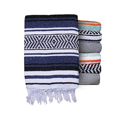 Imagem de SaverPak BodyForge - Cobertores Mexicanos Repelentes de Insetos Tratados por Permetrina da InsectGuard, Blue/Black/White, 1