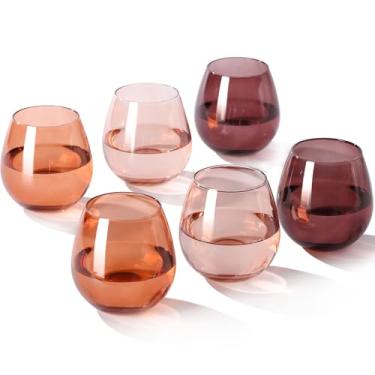 Imagem de Conjunto de taças de vinho sem haste Venus de 170 a 425 g - Copos de vinho modernos soprados à mão, vidro de cristal de design europeu para vinho tinto e branco, presentes exclusivos para casamento