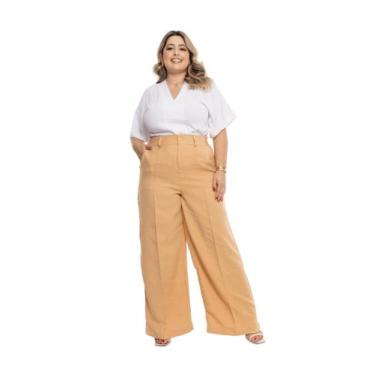 Imagem de Calça Plus Size Feminina Pantalona com cós de elástico clpl-005 - HBD,