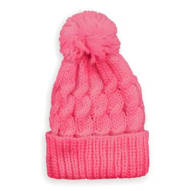 Imagem de Touca Com Pompom - Estilo E Proteção Nos Dias Frios Cor:rosa
