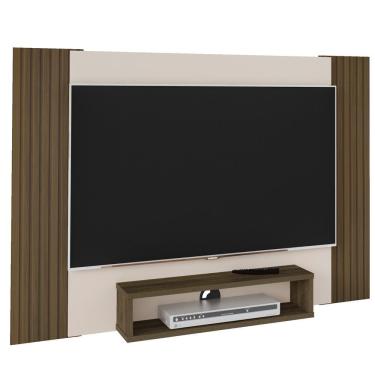 Imagem de Painel Supenso Para Tv 47 Pol 120 Cm Pinho Ripado Off White Arly Pinho Ripado Off White