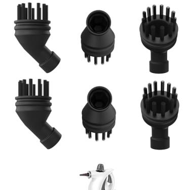 Imagem de Vykyntow Pacote com 6 escovas de acessórios de limpeza a vapor compatíveis com o limpador a vapor pressurizado portátil Curmedi jq-399, acessórios de substituição de limpador a vapor, peças de escova