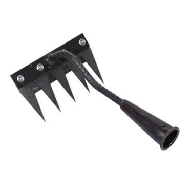 Imagem de Generic Enxada de jardim, ancinho de mão de jardim, metal, ferramenta de capina, ancinho de capina para plantio, cultivo, agricultura, escavação, aração de, 5 Dentes