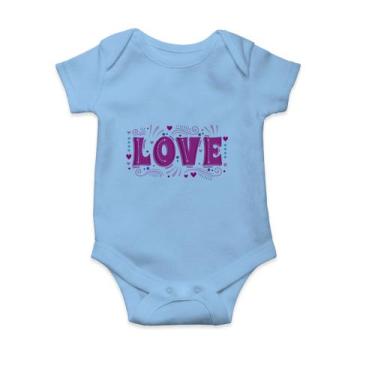 Imagem de Body Bebê Infantil Personalizada Frase Amor Love Carinho Roupa De Bebê