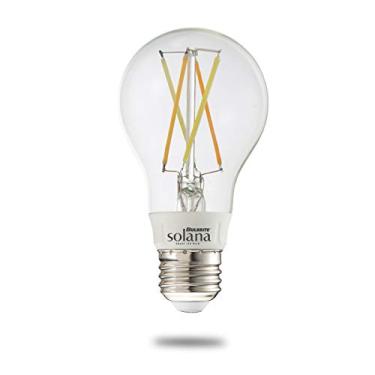 Imagem de Bulbrite Lâmpada inteligente LED com filamento Edison conectado WiFi Solana A19, Single-A19, transparente