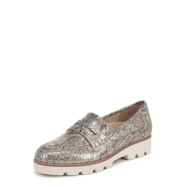 Imagem de Vionic Mocassim feminino Cheryl II, Couro de cobra dourado, 8 Wide