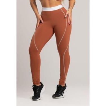 Imagem de Calça Legging com Elástico Cintura Alta Feminina Poliamida Mvb Modas-Feminino